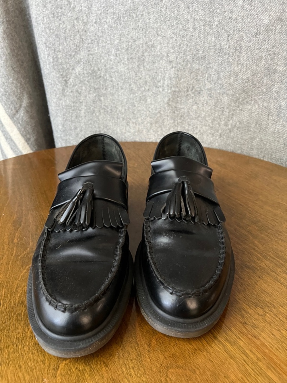 Men's Smooth Black Tassel Loafers - Dr. Martens Adrian - Picture 3 of 6